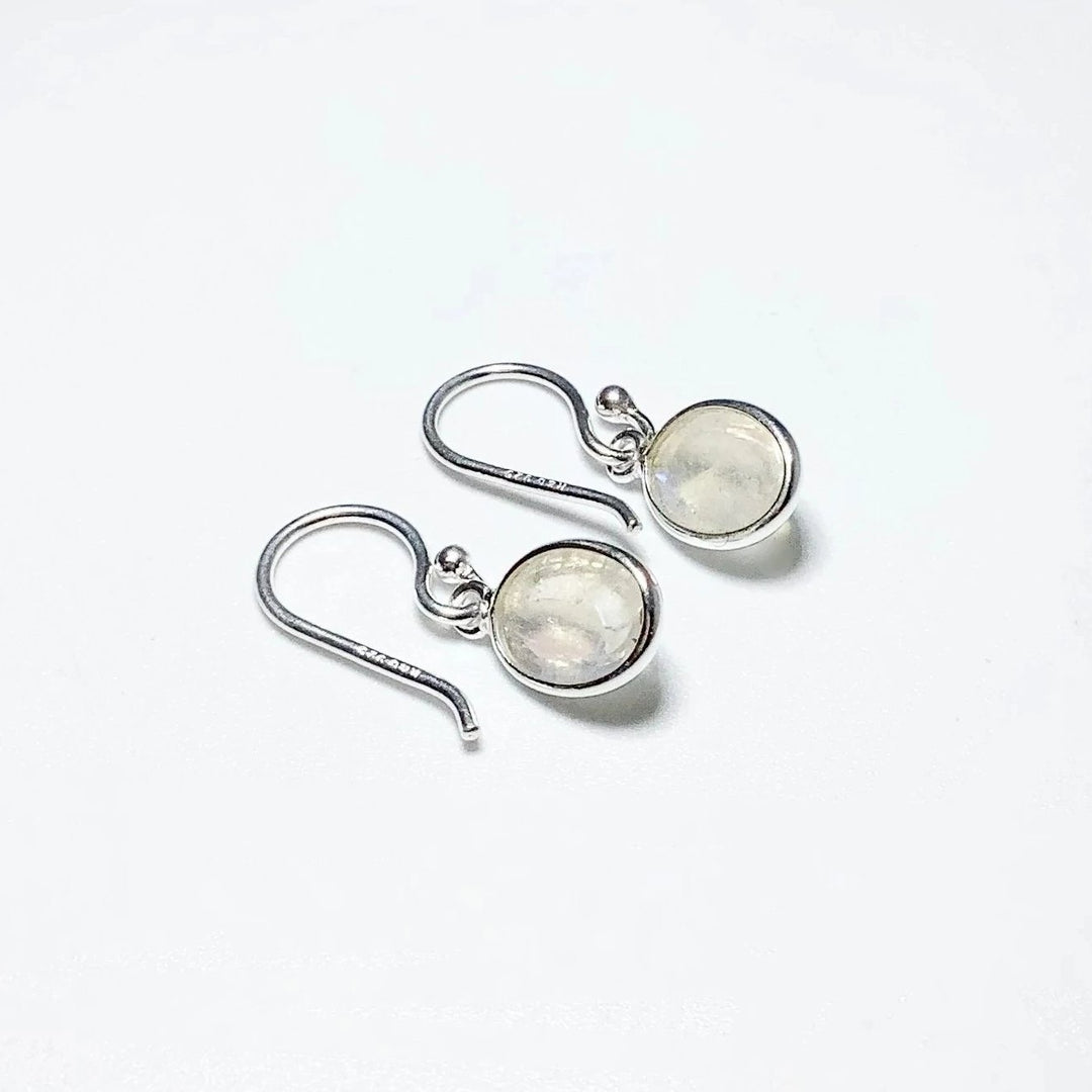 Rainbow Moonstone Dangle Earrings - Rocks and Gems Canada
