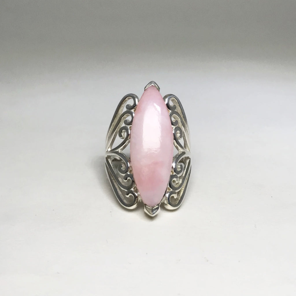Pink Peruvian Opal Ring - Rocks and Gems Canada