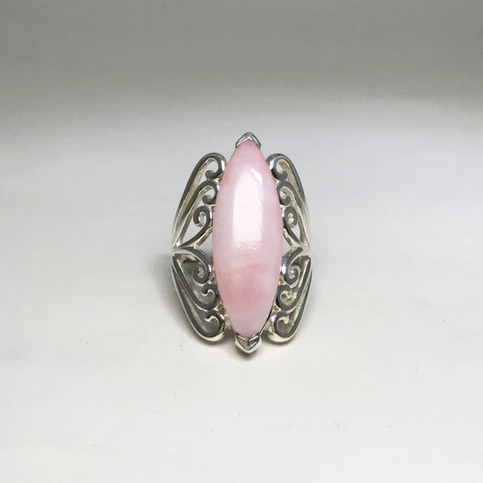 Pink Peruvian Opal Ring - Rocks and Gems Canada