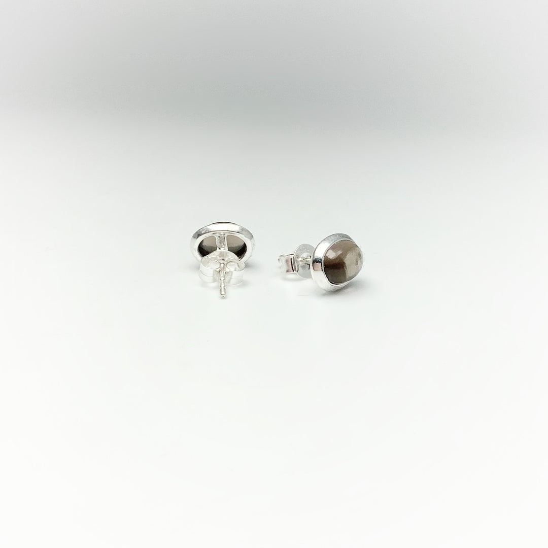 Smoky Quartz Stud Earrings - Rocks and Gems Canada