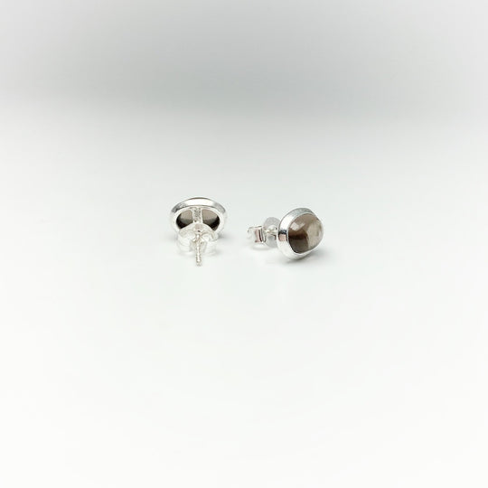 Smoky Quartz Stud Earrings - Rocks and Gems Canada