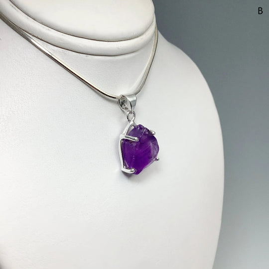 Raw Amethyst Pendant - Rocks and Gems Canada