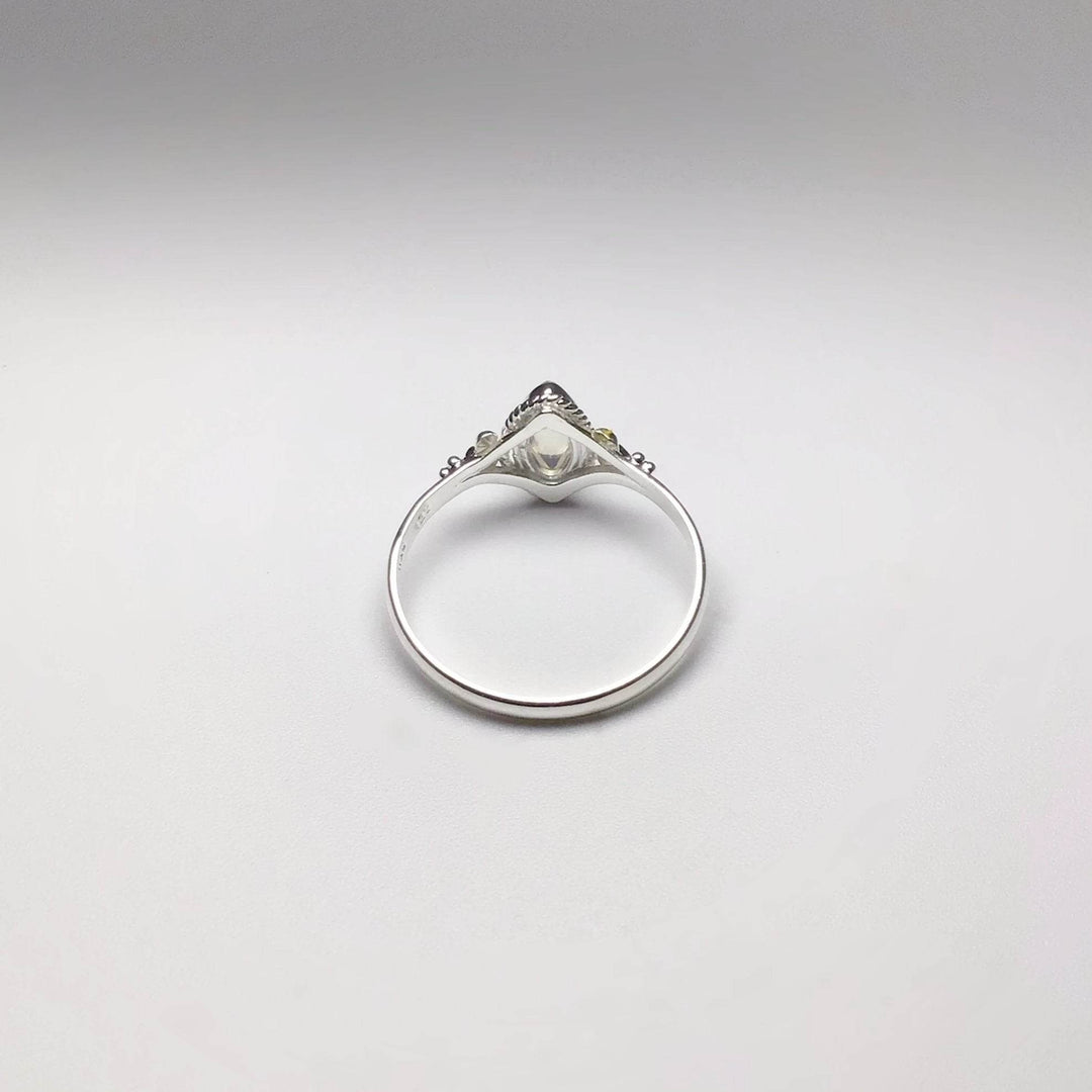 Rainbow Moonstone Ring - Rocks and Gems Canada