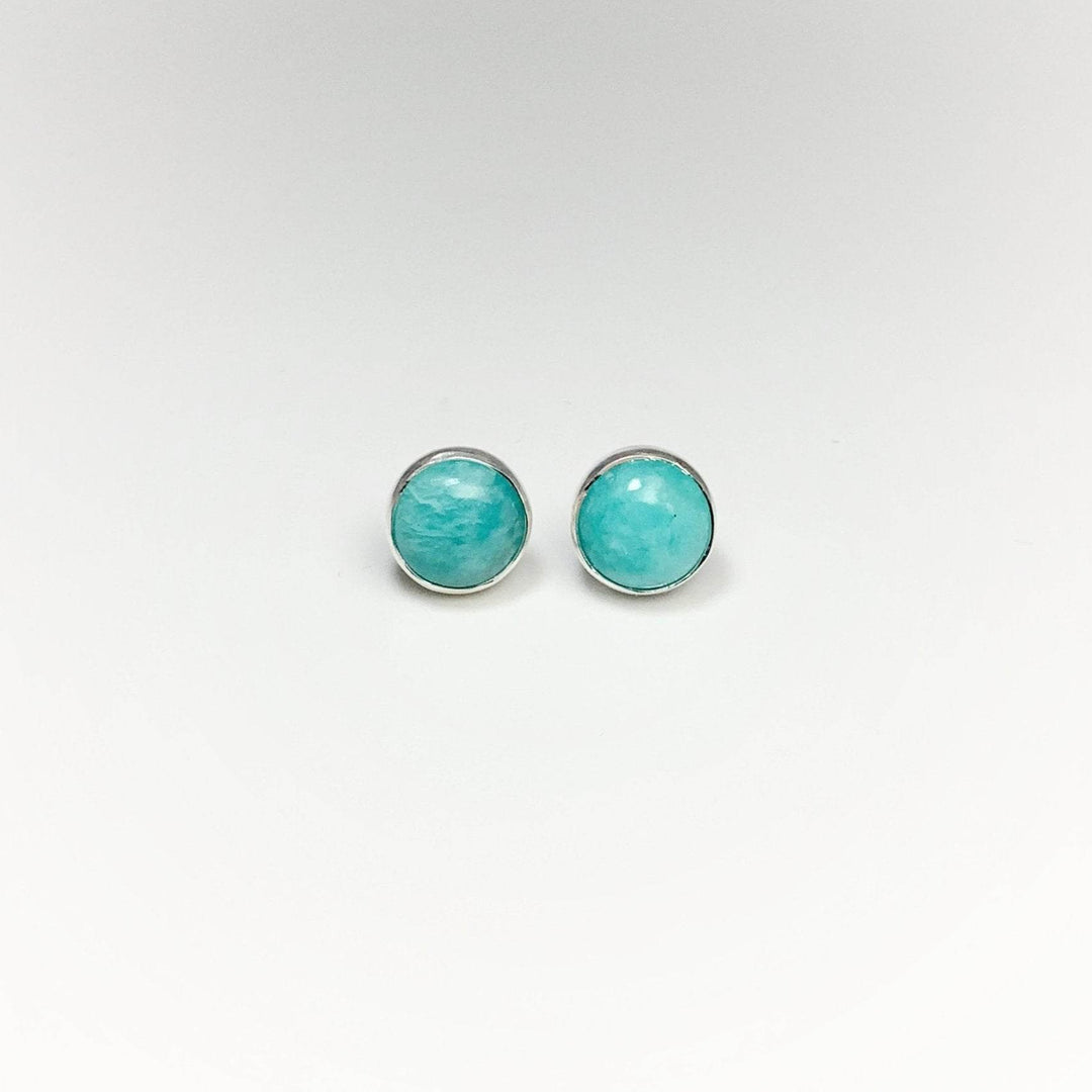Amazonite Stud Earrings - Rocks and Gems Canada