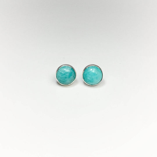 Amazonite Stud Earrings - Rocks and Gems Canada