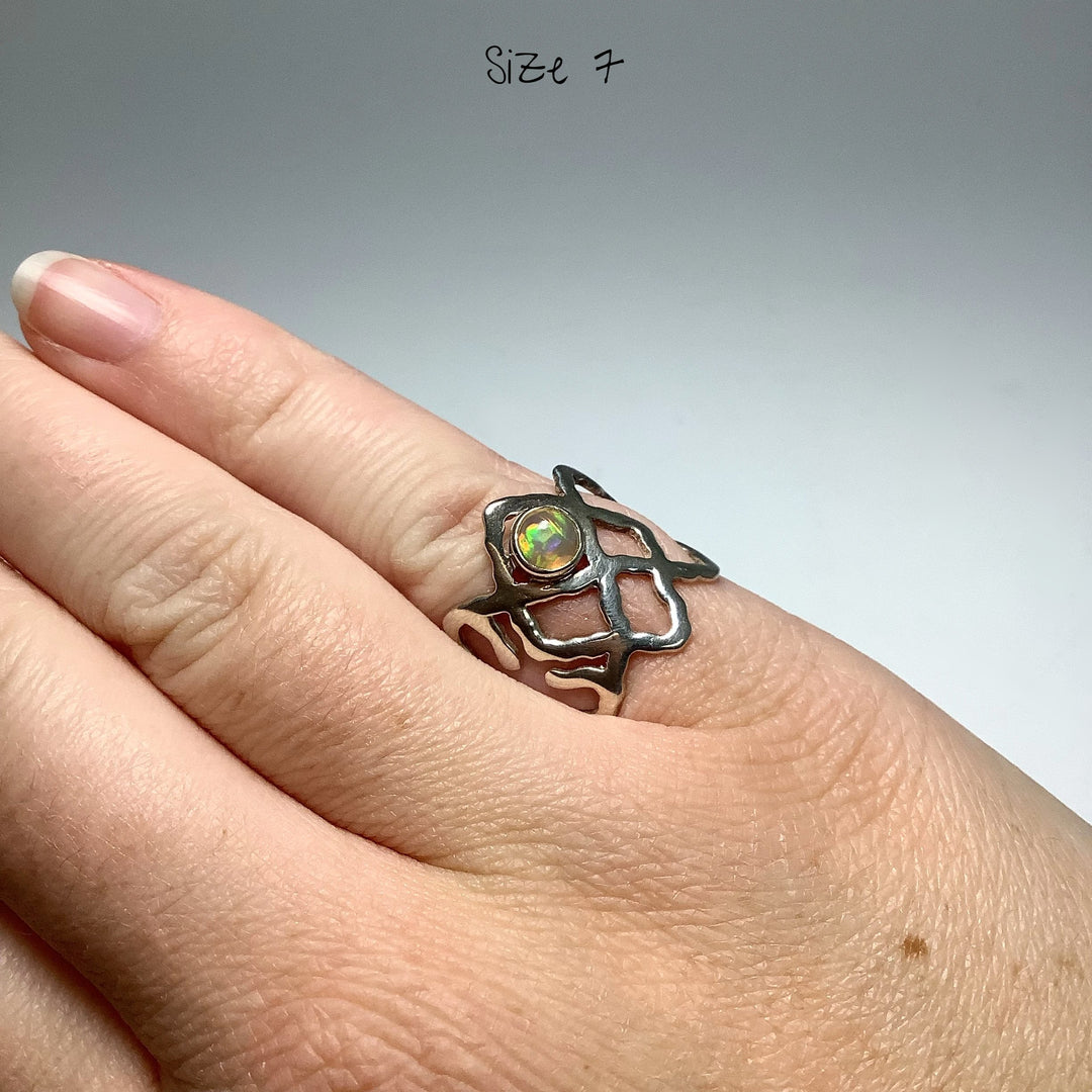 Ethiopian Fire Opal Ring - Rocks and Gems Canada