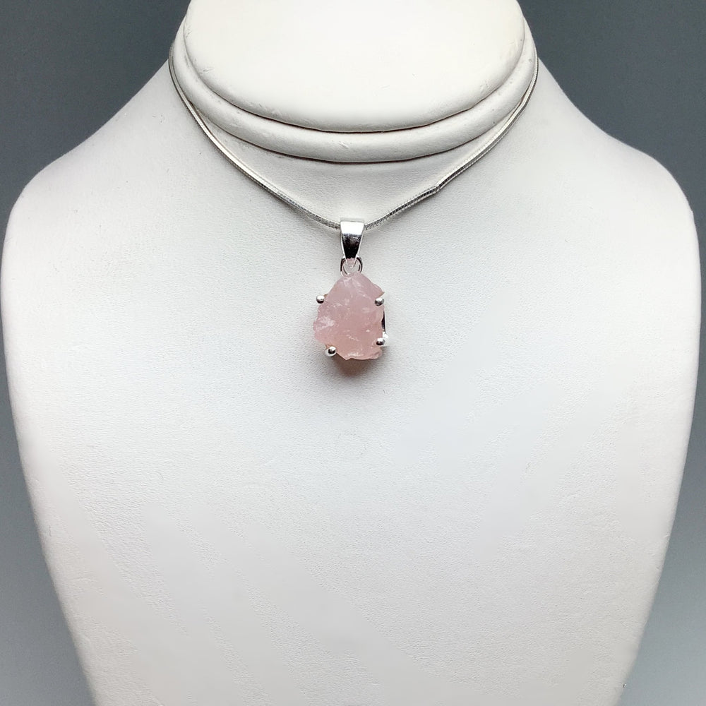Raw Rose Quartz Pendant - Rocks and Gems Canada