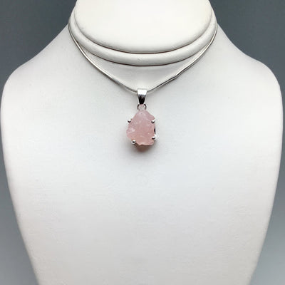 Raw Rose Quartz Pendant
