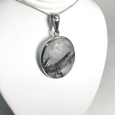 Faceted Tourmalated Quartz Pendant