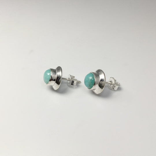 Amazonite Stud Earrings - Rocks and Gems Canada