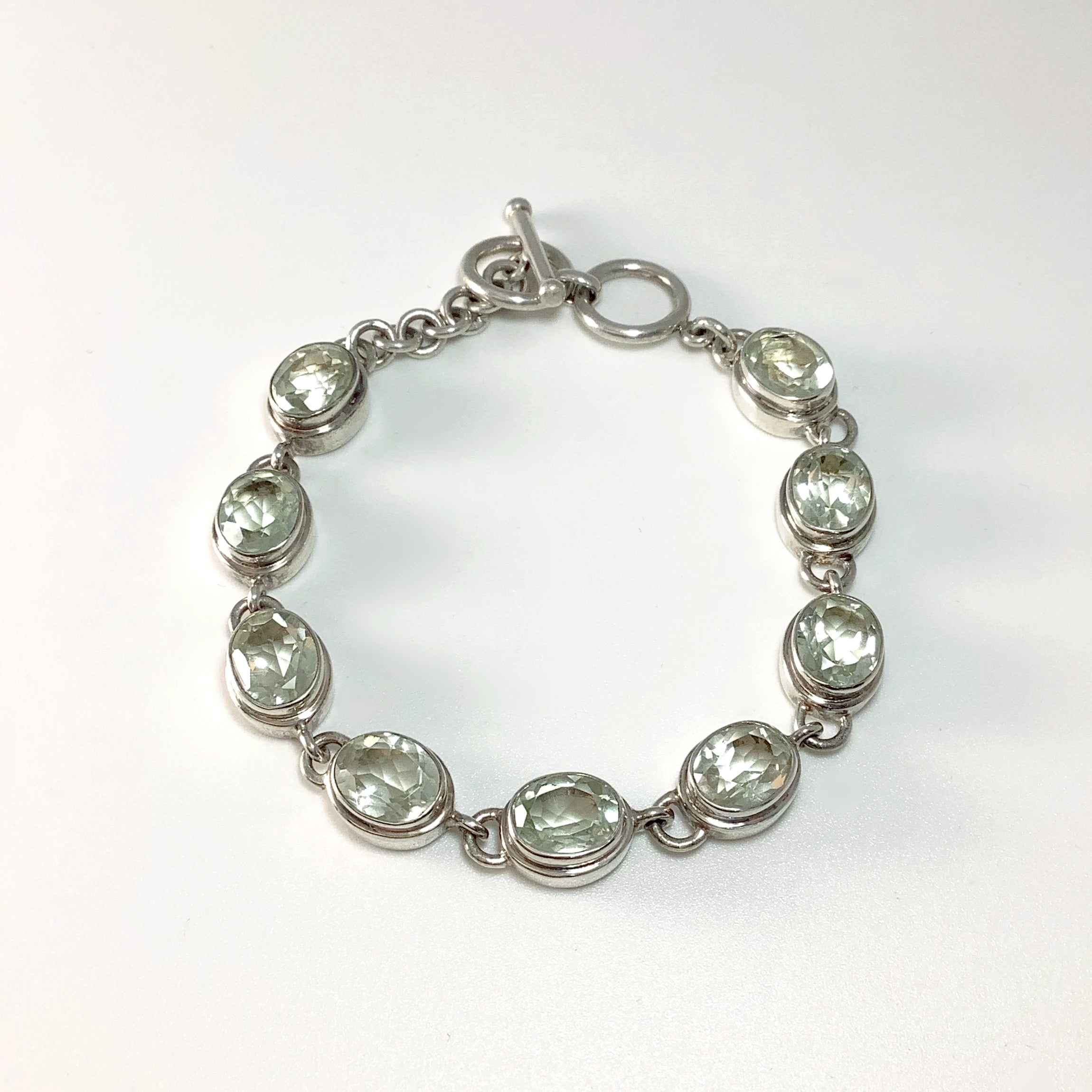 Green Amethyst Sterling Silver Bracelet Rocks and Gems Canada
