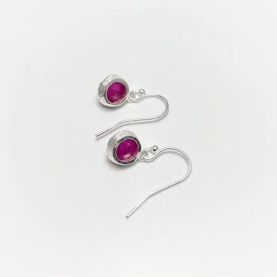 Pink Jade Dangle Earrings