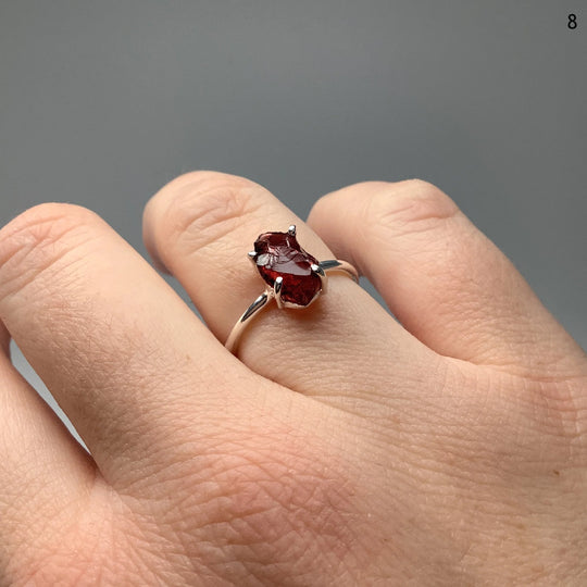Raw Garnet Ring - Rocks and Gems Canada