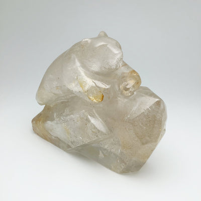 Hematoid Quartz Bear Carving