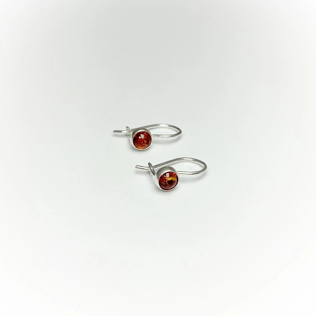 Cognac Amber Dangle Earrings - Rocks and Gems Canada