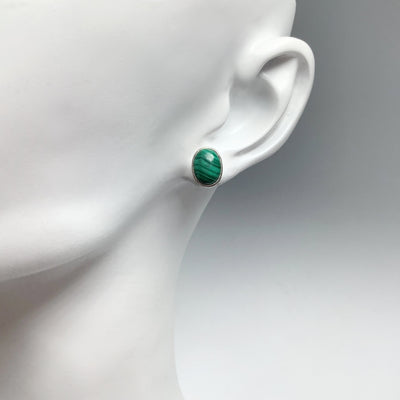 Malachite Stud Earrings