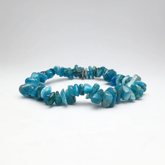 Blue Apatite Chip Beaded Bracelet - Rocks and Gems Canada