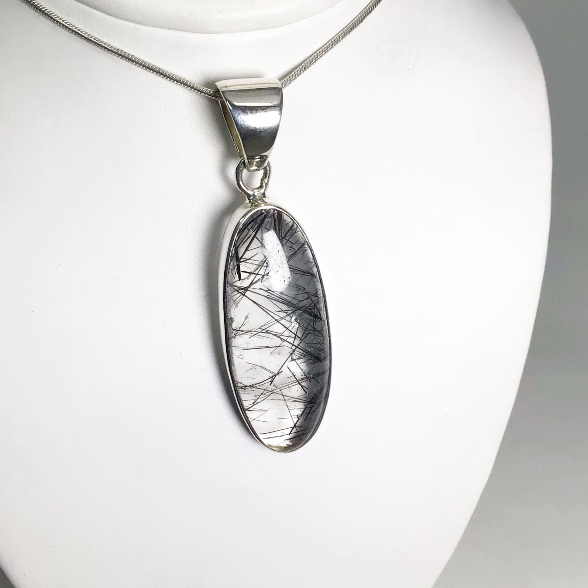 Tourmalated Quartz Pendant - Rocks and Gems Canada