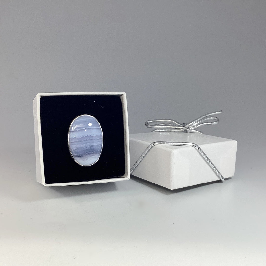 Blue Lace Agate Ring - Rocks and Gems Canada