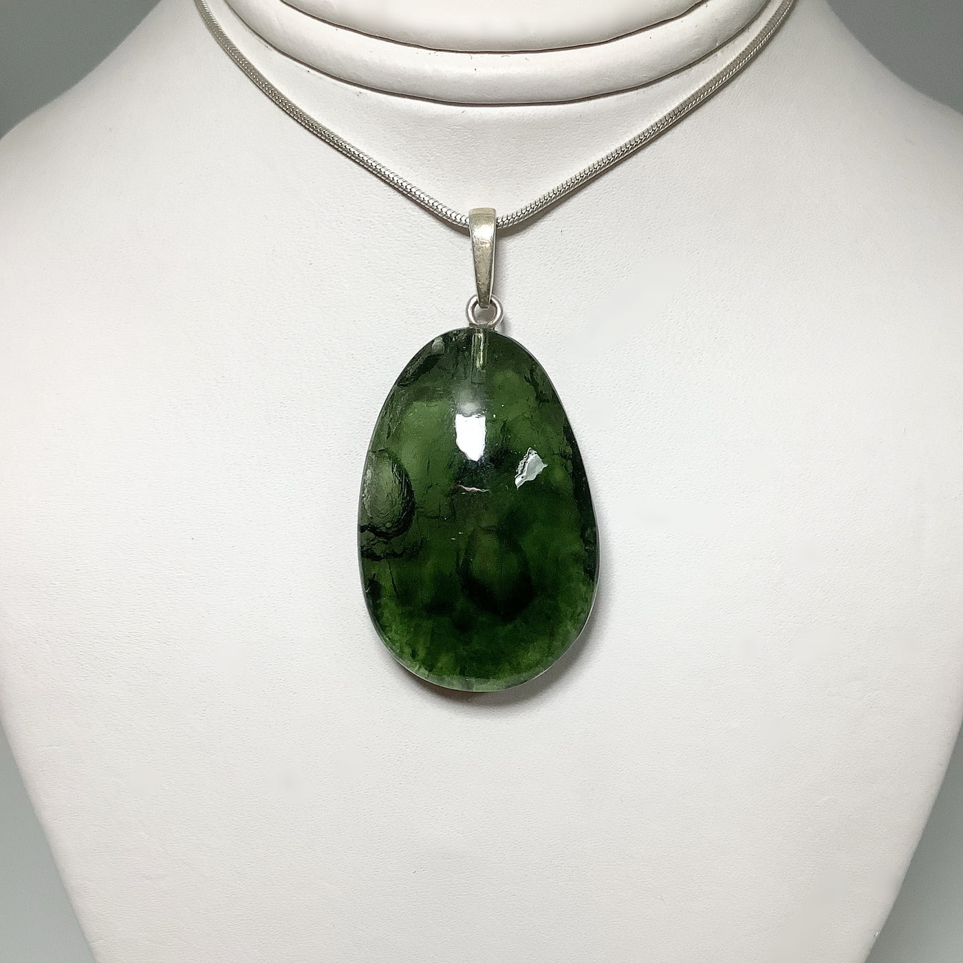 Polished Front Moldavite Pendant