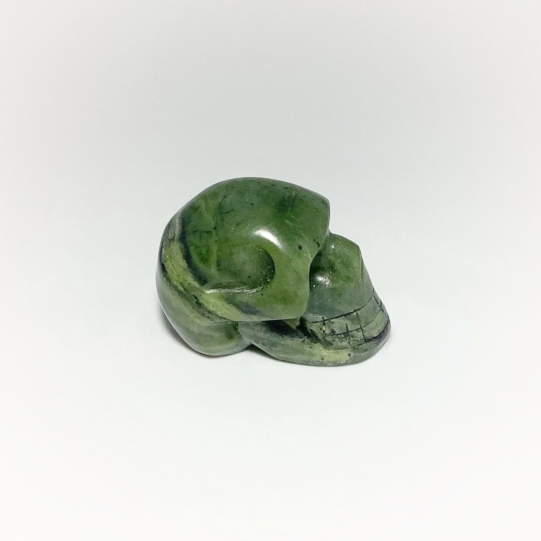 Carved Canadian Jade Skull - Rocks and Gems Canada