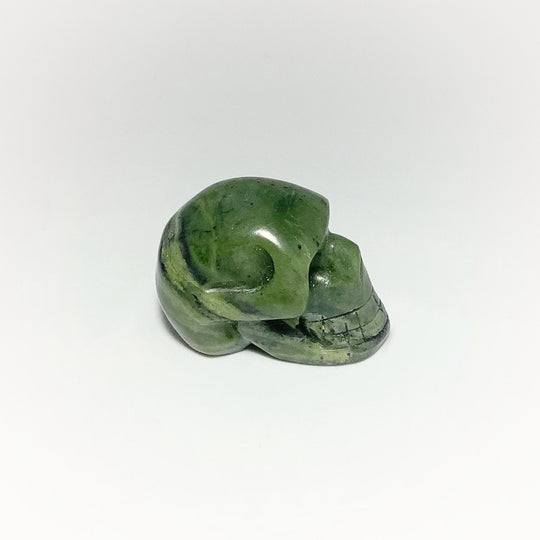 Carved Canadian Jade Skull - Rocks and Gems Canada