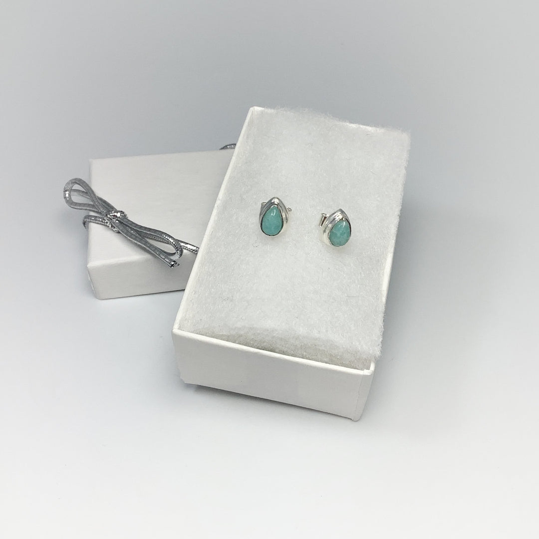 Amazonite Stud Earrings - Rocks and Gems Canada