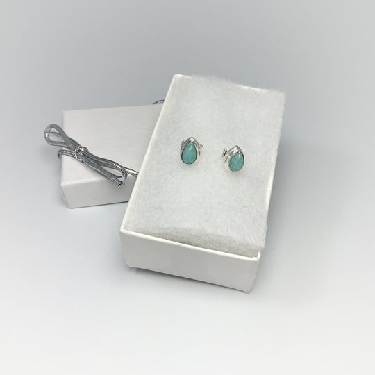 Amazonite Stud Earrings - Rocks and Gems Canada