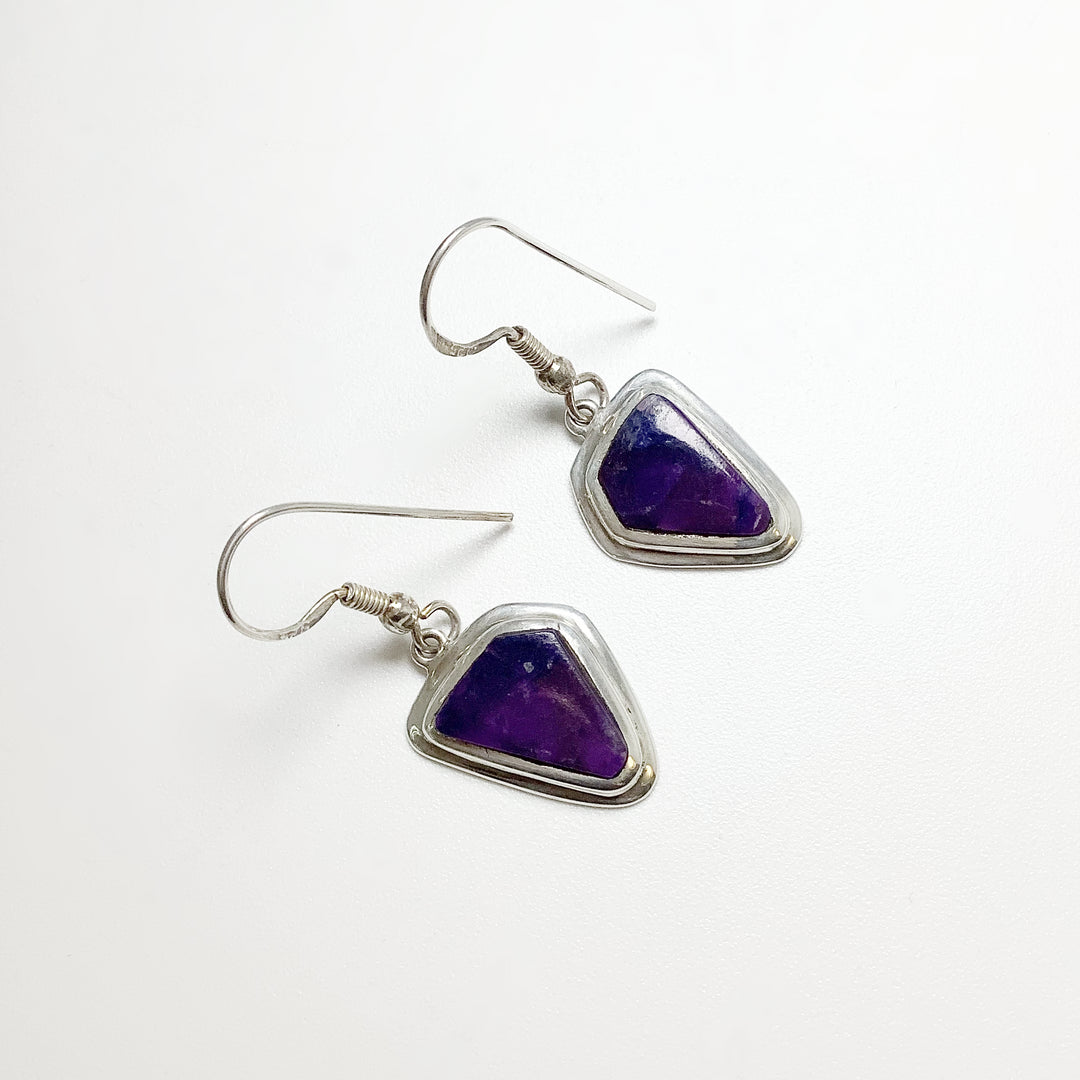 Sugilite Dangle Earrings - Rocks and Gems Canada