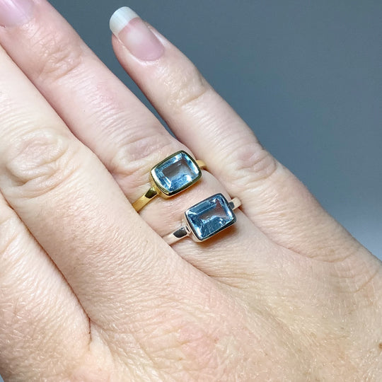 Blue Topaz Ring - Rocks and Gems Canada