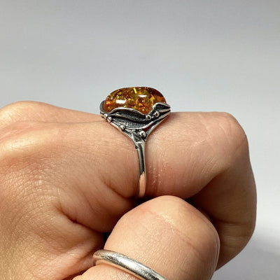 Cognac Amber Ring