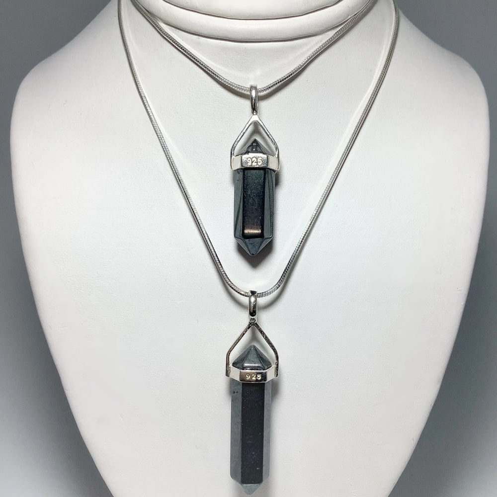 Hematite Double Terminated Point Pendant - Rocks and Gems Canada