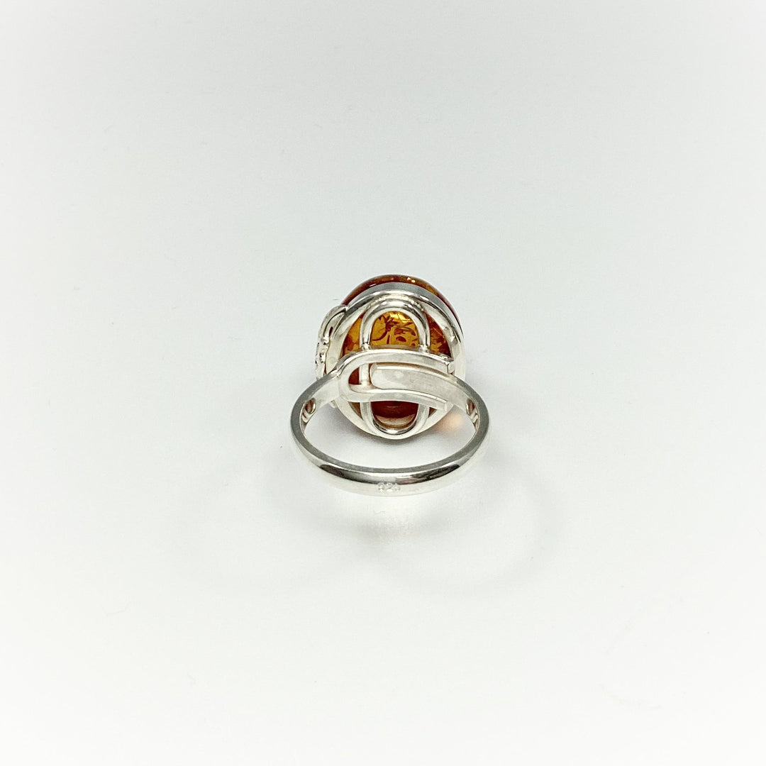 Cognac Amber Ring - Rocks and Gems Canada