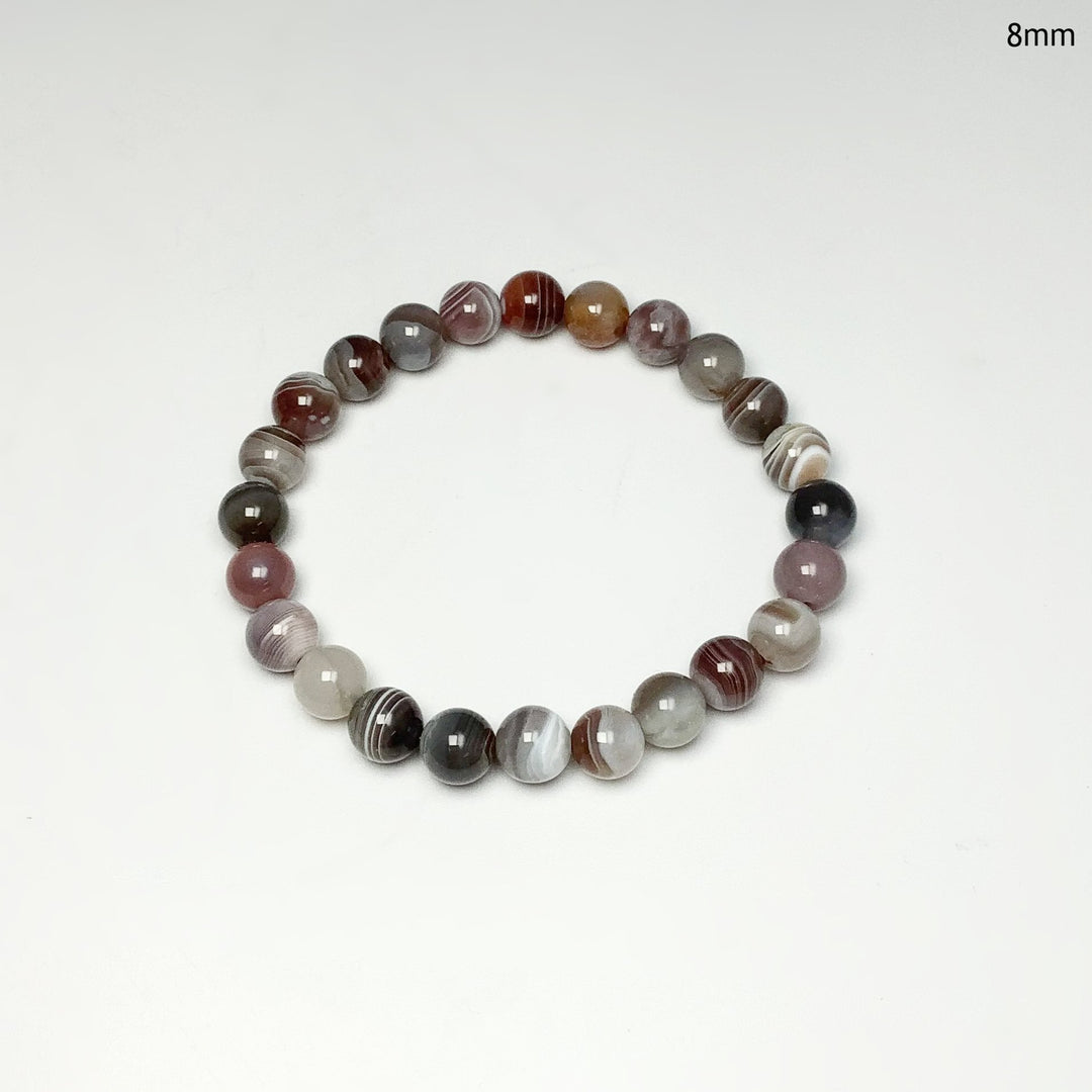 Botswana Agate Beaded Bracelet - Rocks and Gems Canada