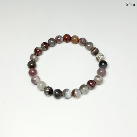 Botswana Agate Beaded Bracelet - Rocks and Gems Canada