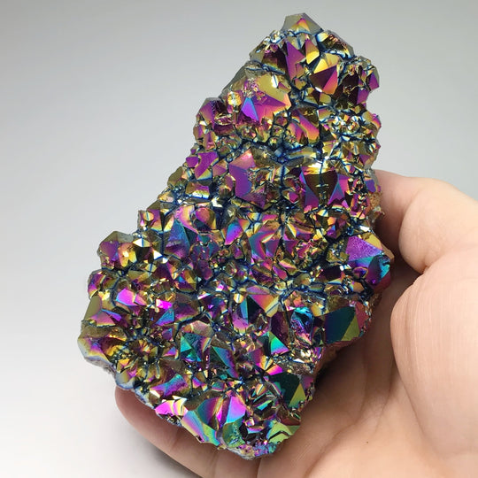 Rainbow Amethyst Druze Cluster Stand Up - Rocks and Gems Canada