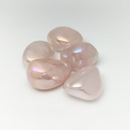 Opalescent Rose Quartz Tumble - Rocks and Gems Canada