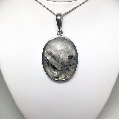 Faceted Tourmalated Quartz Pendant