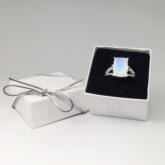 Rainbow Moonstone Ring - Rocks and Gems Canada