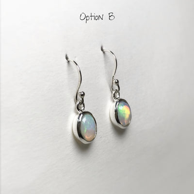 Ethiopian Fire Opal Dangle Earrings