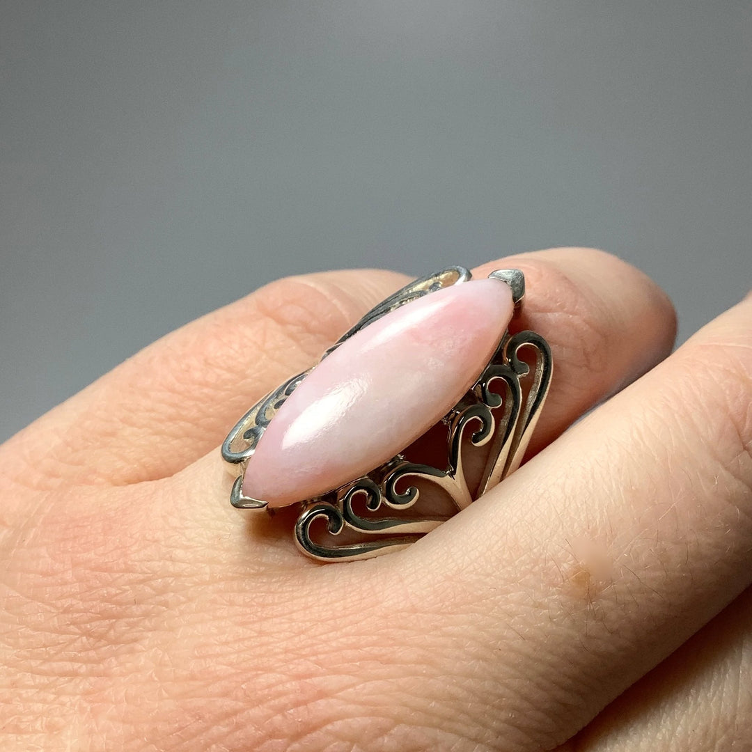 Pink Peruvian Opal Ring - Rocks and Gems Canada