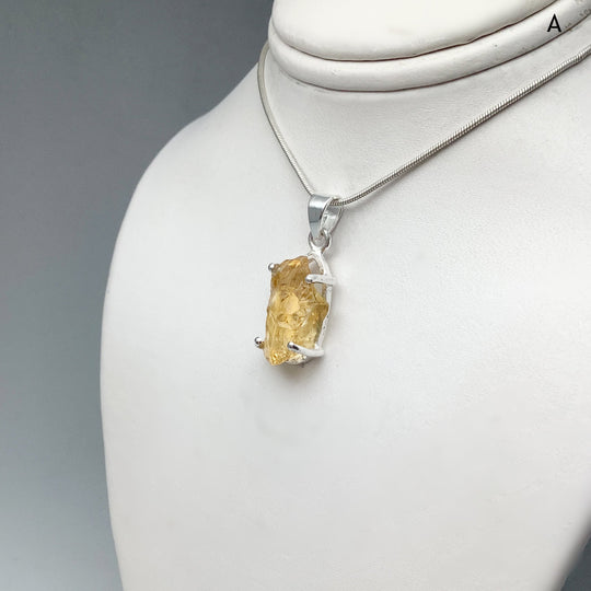 Raw Citrine Pendant - Rocks and Gems Canada
