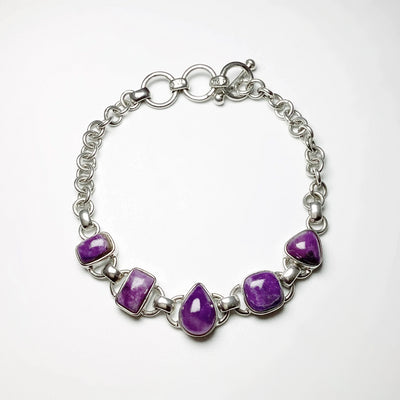 Sugilite Sterling Silver Bracelet