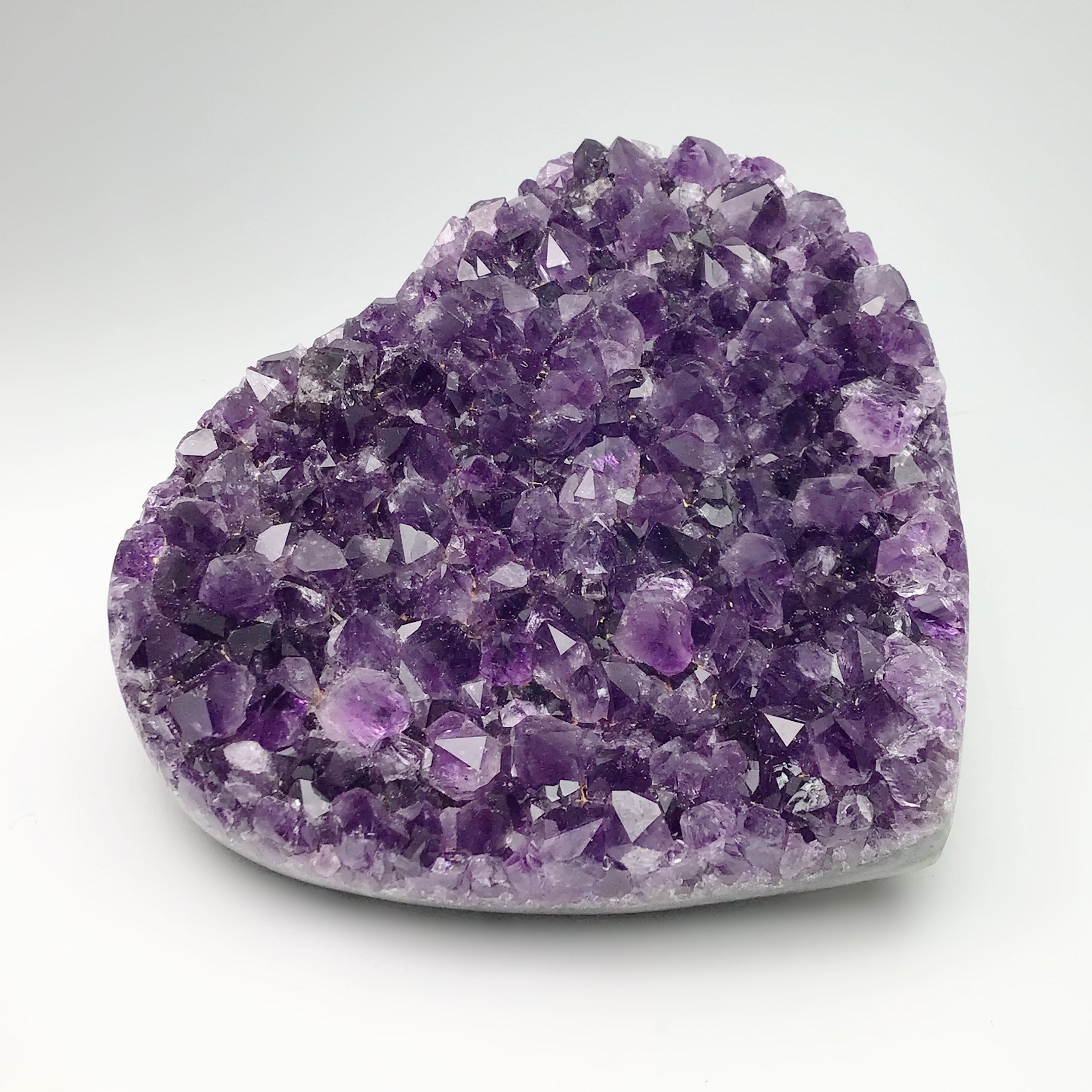Amethyst Druze Cluster Heart - Rocks and Gems Canada