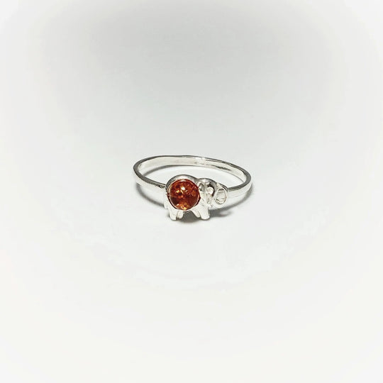 Cognac Amber Elephant Ring - Small Sizes - Rocks and Gems Canada