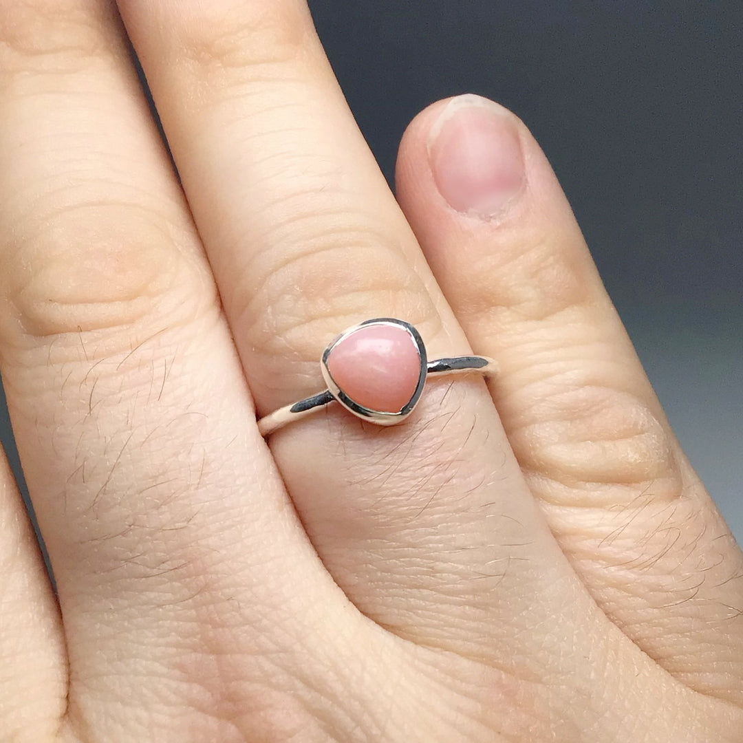 Pink Peruvian Opal Ring - Rocks and Gems Canada