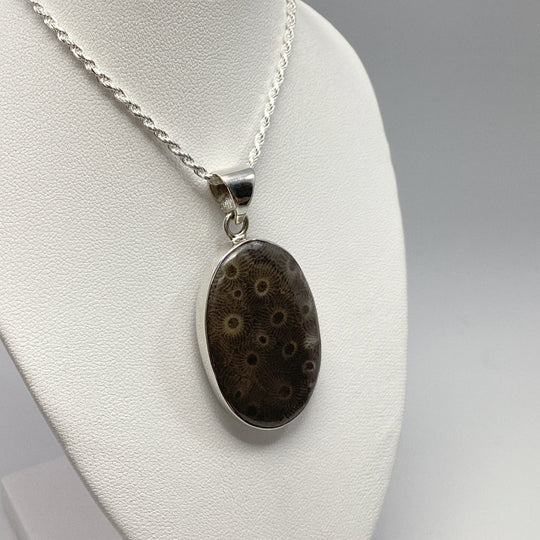 Fossilized Coral Pendant - Rocks and Gems Canada
