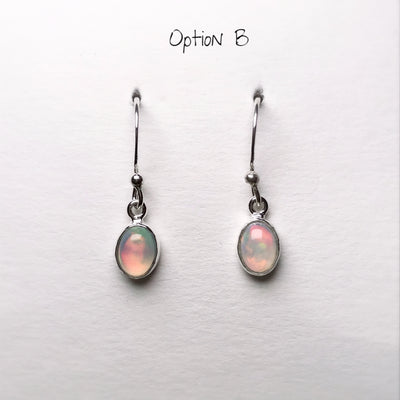 Ethiopian Fire Opal Dangle Earrings