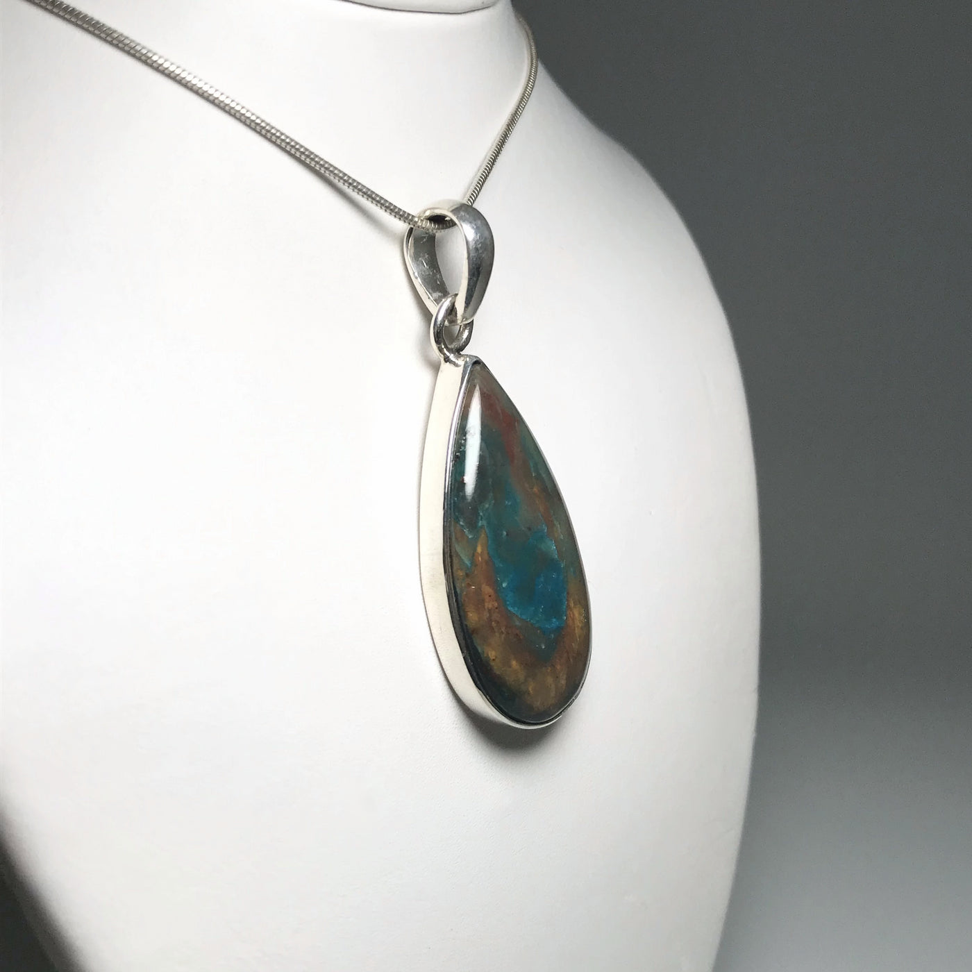 Blue Peruvian Opal Pendant