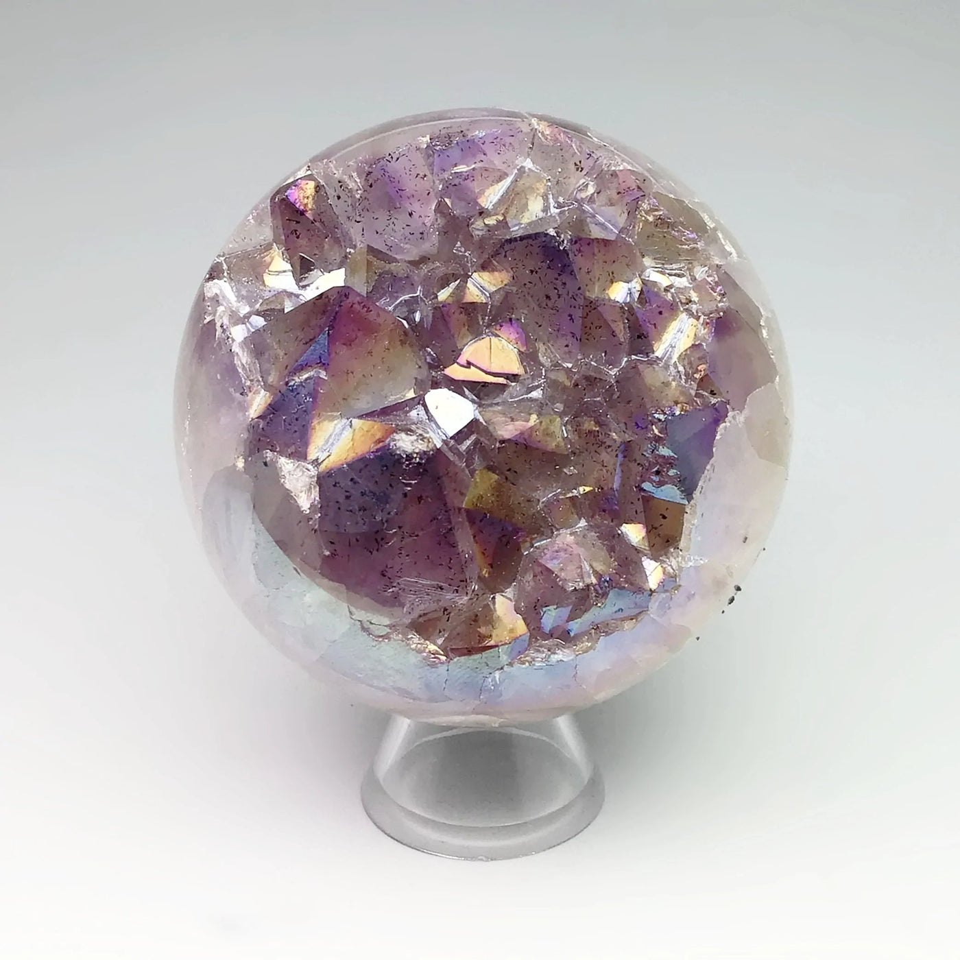 Rainbow Amethyst Geode Sphere